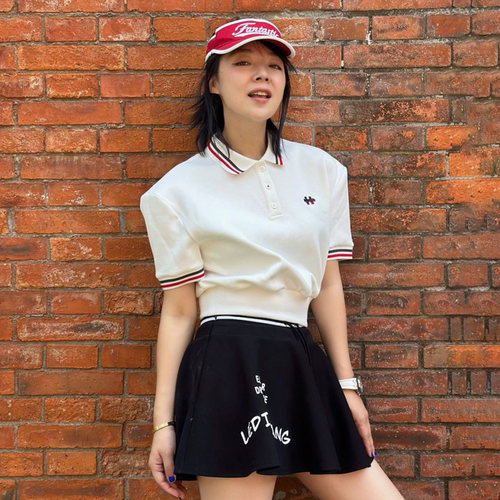 LEDIMWANG宽肩短袖T恤女