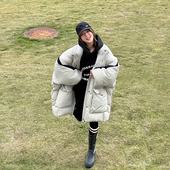 孟子义同款 新款 LEDIM WANG白鸭绒oversize羽绒服女撞色慵懒风冬季