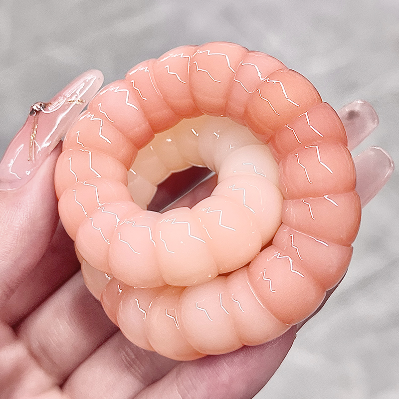 蜜桃粉菩提根猪大肠串珠手链