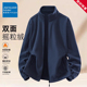 真维斯户外运动冬季 双面摇粒绒加厚保暖冲锋衣内胆宽松百搭外套