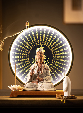 中式陶瓷净瓶观音菩萨佛像