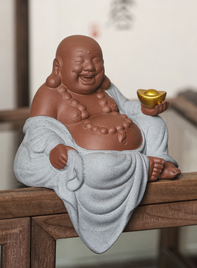 垂衣弥勒佛摆件客厅家居电