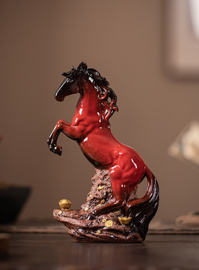 客厅开业礼物马摆件中国大陆招财