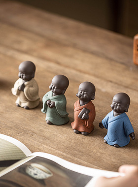 创意精品紫砂小和尚禅茶宠