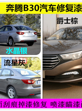 奔腾b30 EV电动汽车白色车漆划痕修复水晶银自喷漆刮伤修补棕色漆