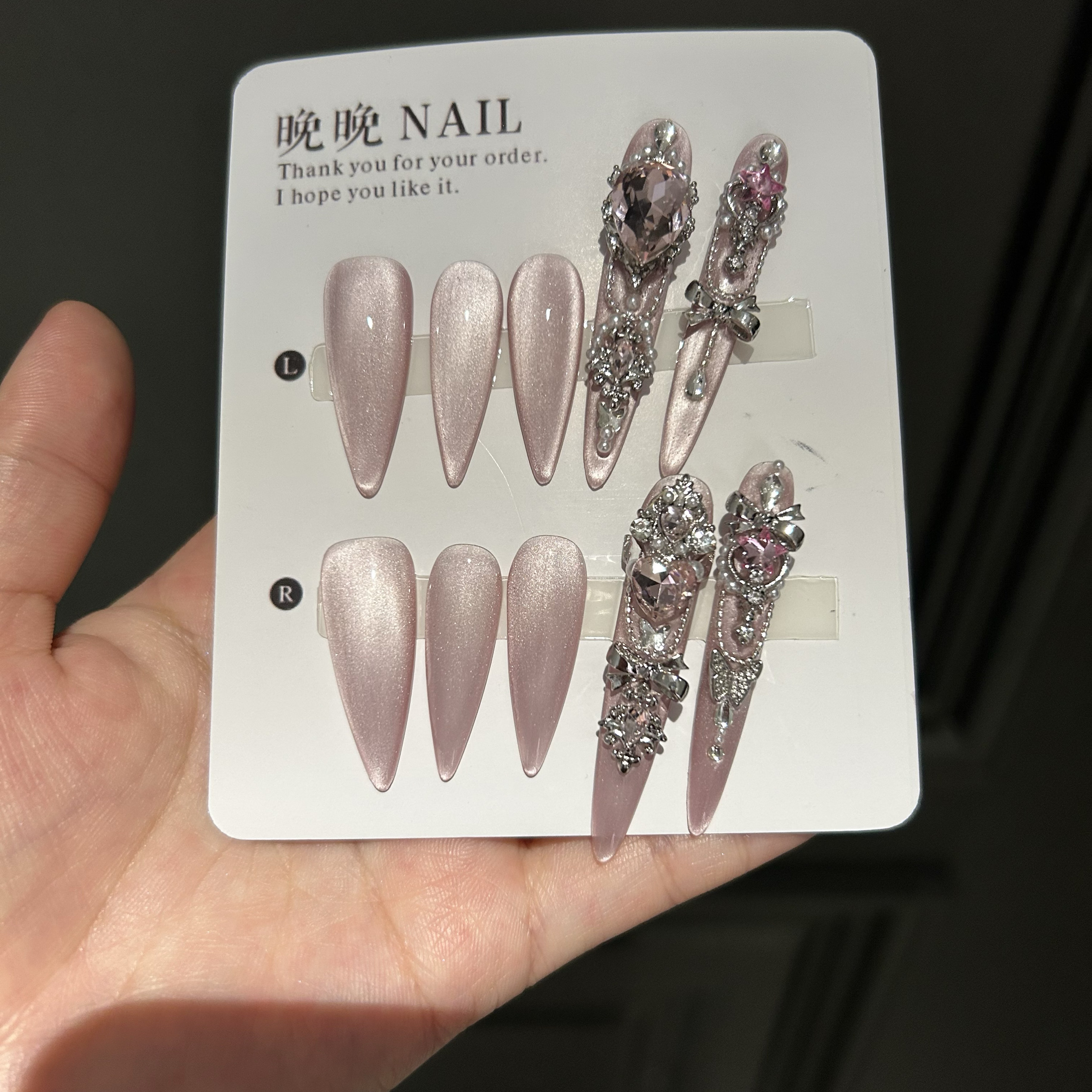 粉色护甲纯手工穿戴甲娘娘护甲高级感小众显白美甲贴片假指甲,彩妆/香水/美妆工具,穿戴甲/甲片,淘宝优惠券,粉丝福利购,淘宝优惠卷