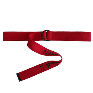 帆布腰带女免打孔新年红圣诞高级感本命年装饰学生牛仔裤潮男皮带