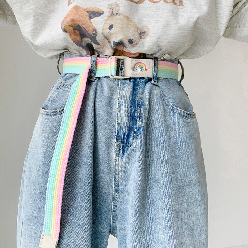 懒人腰带女款装饰牛仔裤2025新款免打孔潮流卡通编织帆布男士皮带,服饰配件/皮带/帽子/围巾,腰带/皮带/腰链,淘宝优惠券,粉丝福利购,淘宝优惠卷