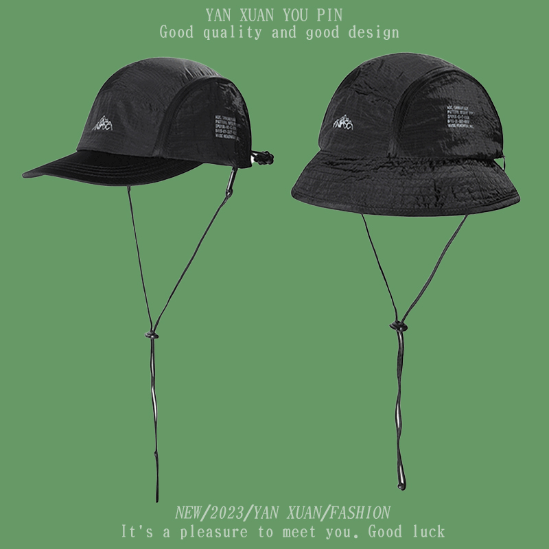 渔夫帽户外机能风夏季防风绳防水