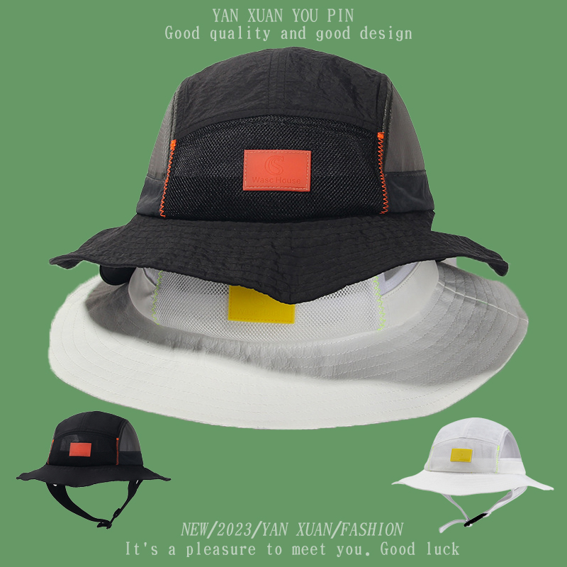 遮阳帽男女骑行骑电动车防风帽子夏季防晒防紫外线大檐冲浪渔夫帽