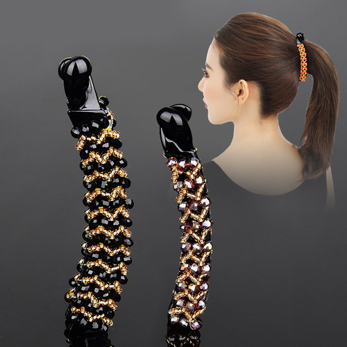 闪耀水晶发夹香蕉夹时尚