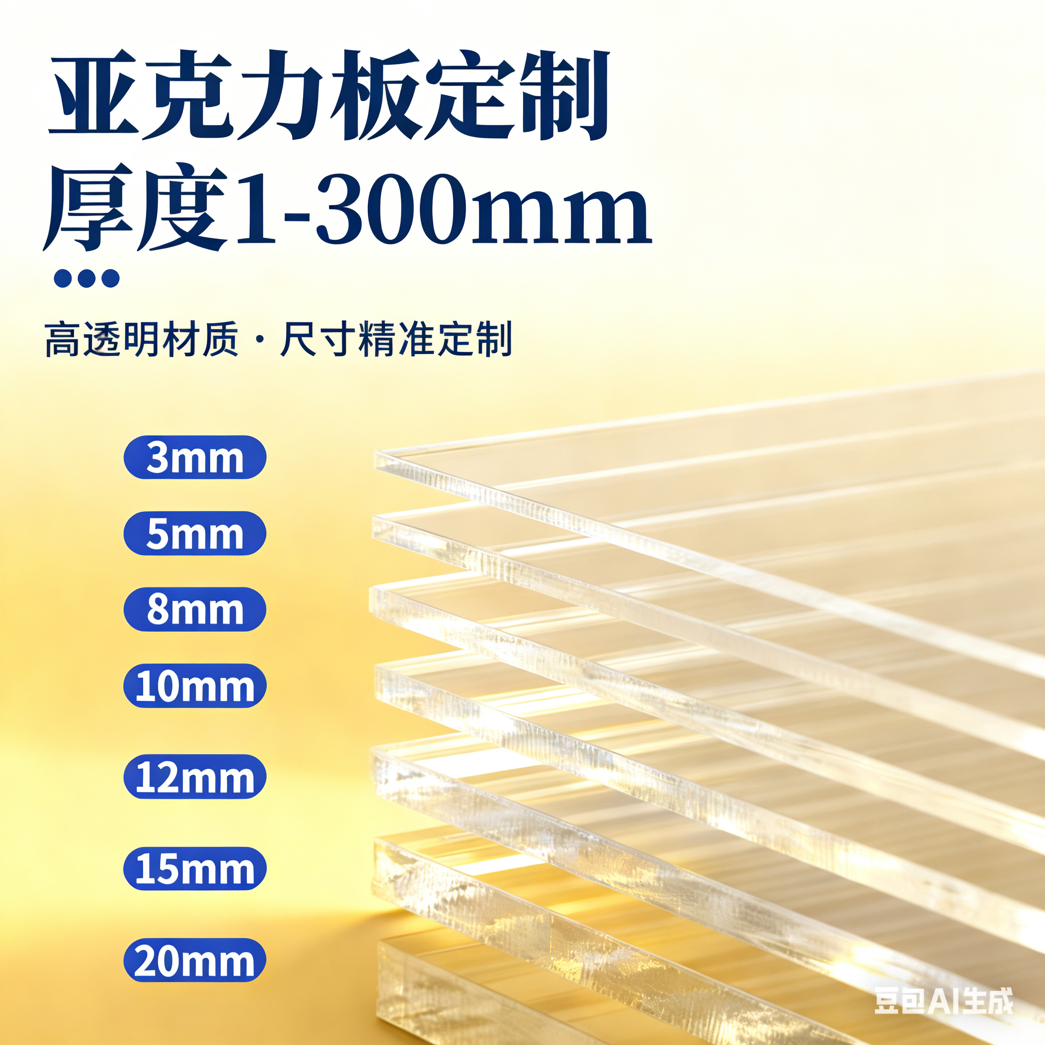 高透明塑料亚克力板定制加工pc有机玻璃板pvc硬板打孔折弯uv抛光