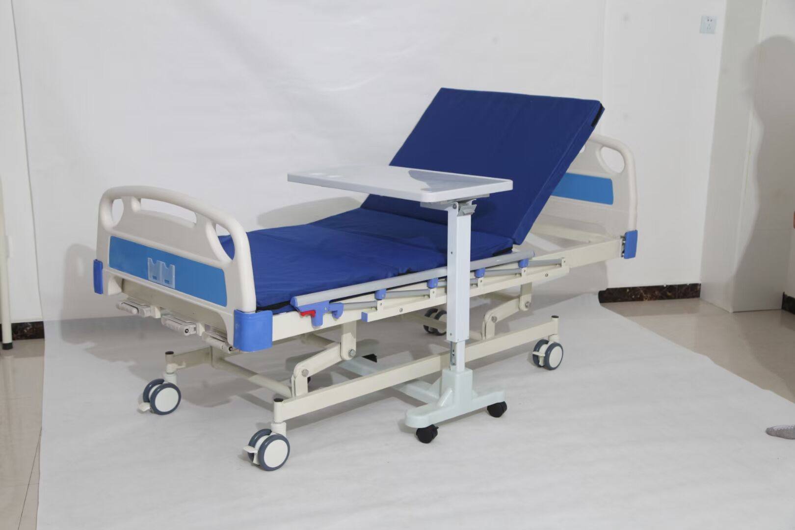 医院用ABS病床护理床三摇整体升降床医疗床冲压床面双摇病床单摇