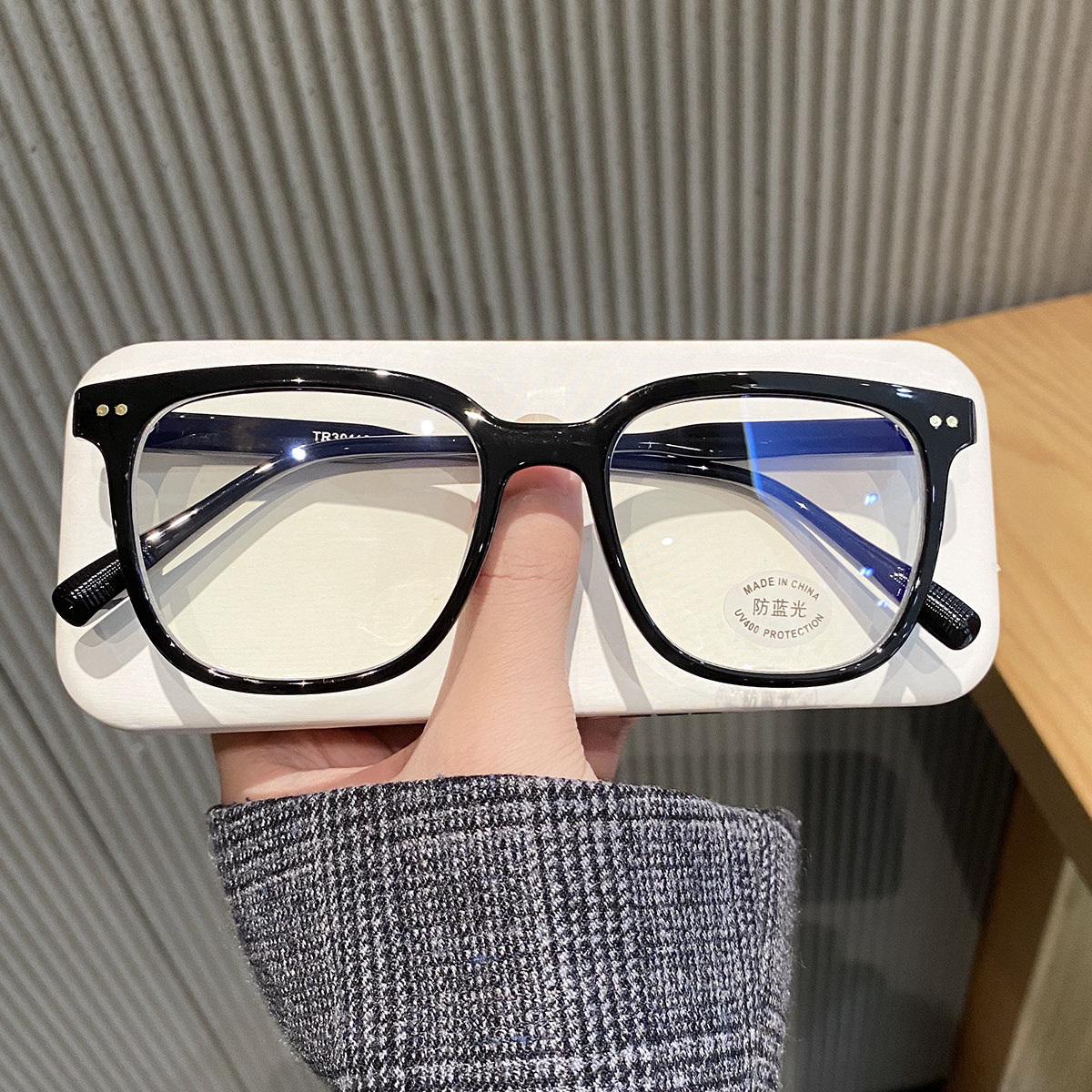 港风czidd khocy渐变黑框眼镜女方框防蓝光近视眼镜架男