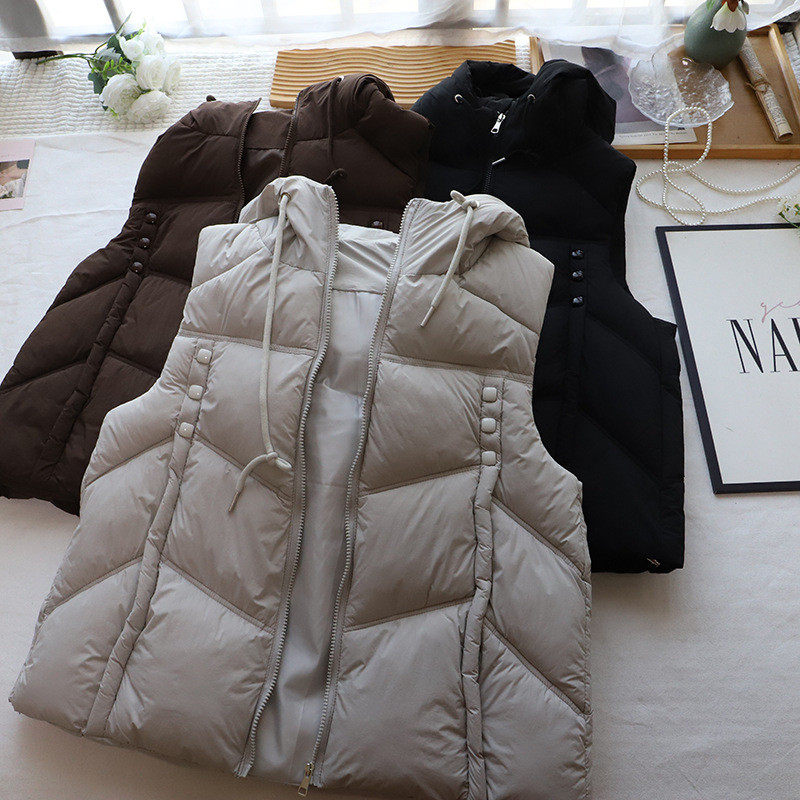 2026秋冬新款韩版宽松休闲百搭连帽棉衣马甲坎肩外套女,女装/女士精品,棉衣/棉服,淘宝优惠券,粉丝福利购,淘宝优惠卷