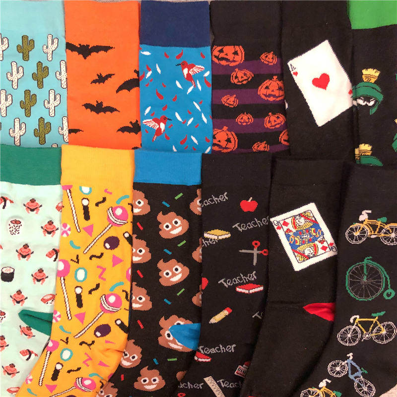 中长筒袜南瓜开心便便蜂鸟棒棒糖相扑寿司单车扑克纸牌红心a方块q