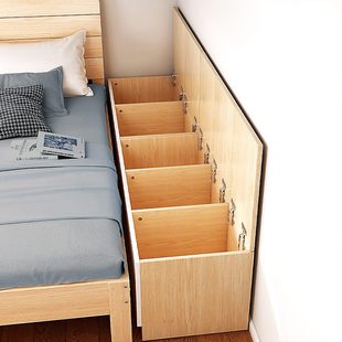 定制床边柜窄缝柜靠墙沙发边长条窄尺寸收纳柜子上开门翻盖床尾柜