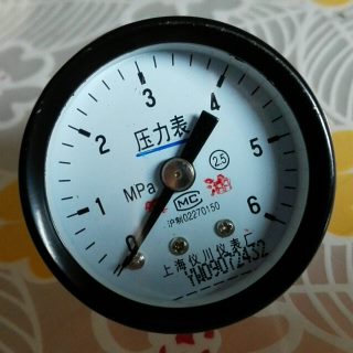 轴向氧气禁油压力表 yo40z 0～6mpa 背接式 禁油 氧气专用压力表