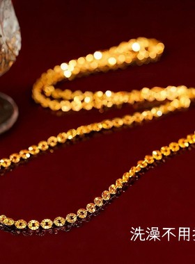 钛钢M扣米字花太阳花DIY吊坠项链