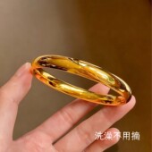 亮面泥鳅背平安无事圈轮胎镯周家同款 钛钢不掉色 宽面情侣手镯