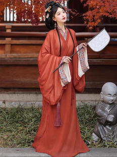 新款原创汉服女战国马山楚墓直裾复原传统交领古风大放量春秋全套