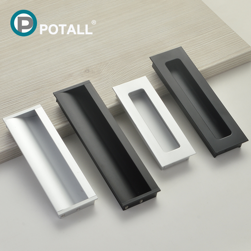 暗拉手嵌入式黑色隐形拉手移门