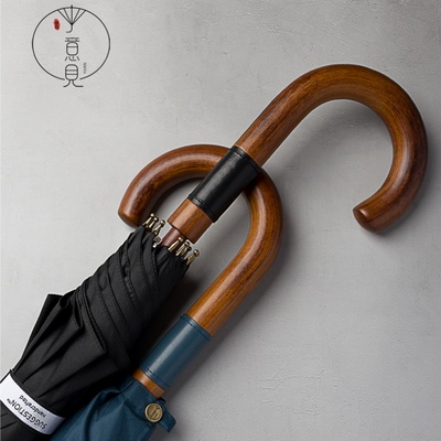 greenstone雨伞复古长柄伞防雨