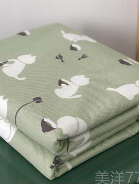 高档清四田件套100%纯棉小碎花风格斜纹印花小新全棉40支双人园网