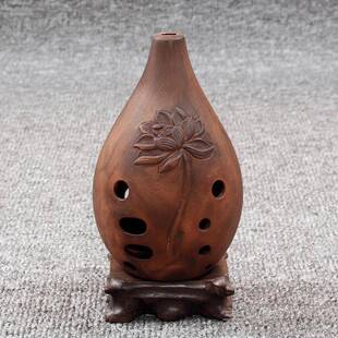 高档埙薰满烧口埙十孔专业演奏10孔陶埙款古埙吹奏乐器F调G调追乐