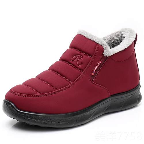 高档老北京布鞋男棉鞋冬季加绒加厚暖中老年爸防爸防水保鞋滑老人