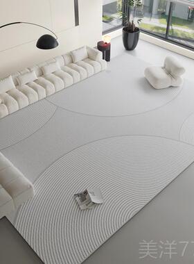 高档灰色地地毯客厅轻奢高茶几毯免洗圈级绒用可擦家卧室床边毯沙