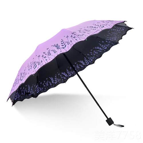 高档线雨伞女晴雨两用叠伞折大人号双太阳伞防晒防紫外遮阳伞男in