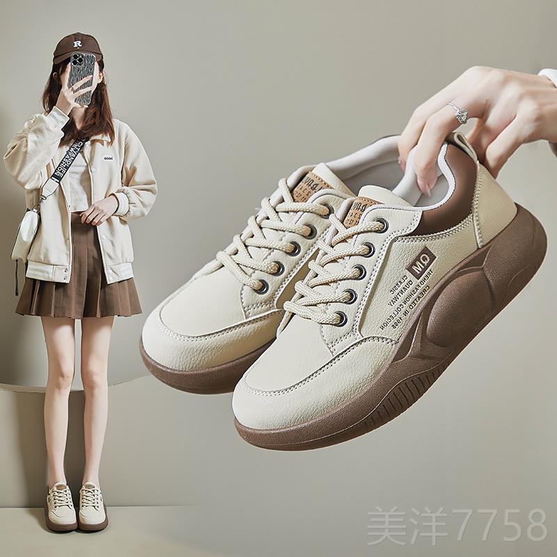 高档孕闲妇专用平底运动鞋女2025年新款春夏皮面水滑软防防底妈妈