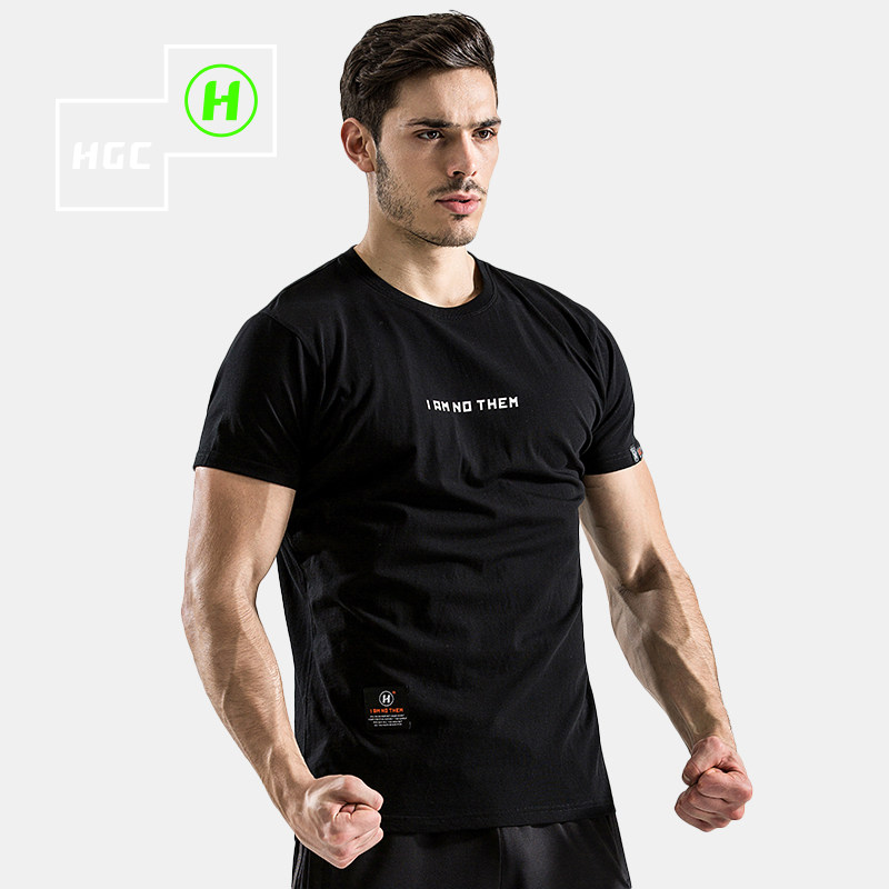 HGC速干透气运动t恤衫夏篮足球训练健身衣男圆领时尚印花跑步短袖|msdalam kategori sukan/pakaian kasual, Sukan T-shirt - dari Buy2taobao.com untuk memberikan perkhidmatan ejen Taobao profesional membeli