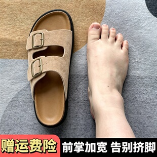 凉鞋女脚宽脚胖适合脚胖宽的女凉鞋夏加肥版2026新款软底不磨脚