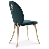 意式 纯铜餐椅现代简约客厅家用接待洽谈椅卧室梳妆椅 轻奢设计师款