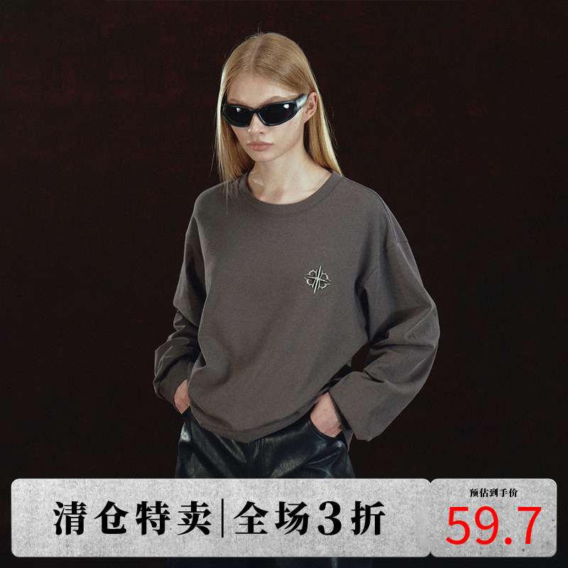 DICETINYOE纱基础长袖T恤
