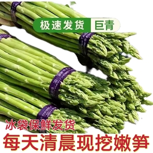 新鲜芦笋5斤当季农家现摘绿芦笋青笋蔬菜龙须菜整箱头茬绿笋榨汁