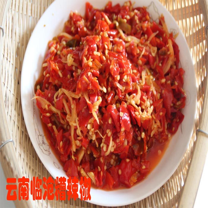 云南特产糟辣椒 酸辣椒500g 临沧农家姜丝糟辣椒酸辣椒做菜调料