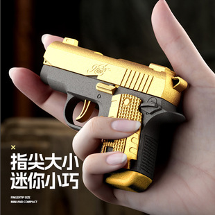 黄金沙漠鹰之手抢可发射子弹半自动手枪防真 54 毛色 合金 硬弹