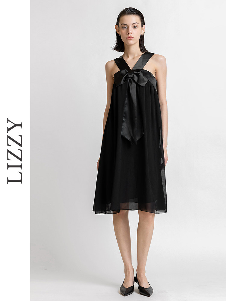 lizzy品牌优雅无袖吊带连衣裙649