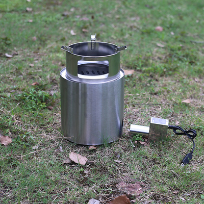 户外分体折叠野炊柴火炉具木柴便携鼓风机式防风酒精炉木柴气化柴