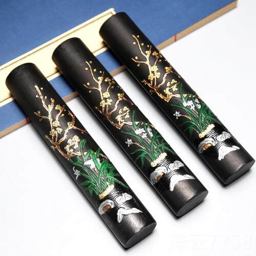 高档4两名品徽墨《一生知》 黄山油烟墨条墨块墨老胡开文纯手工磨