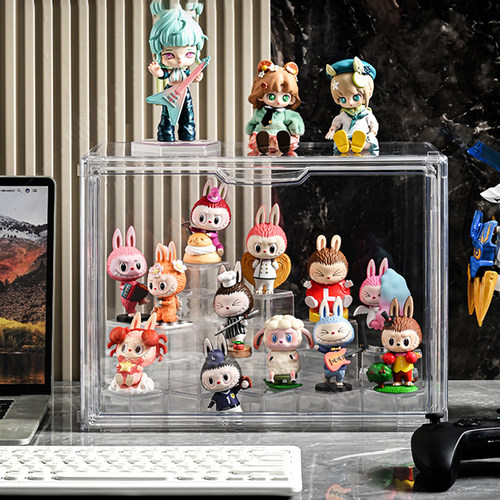 泡泡玛特展示架可叠加防尘秒杀中