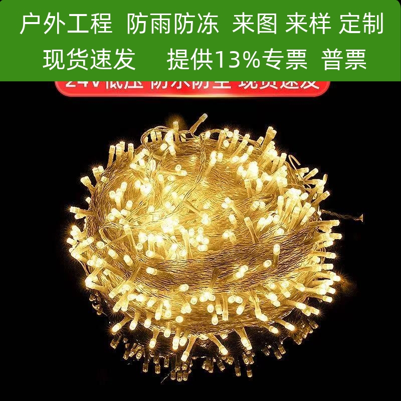 24V低压LED灯串满天星树灯庭院商场节日氛围风户外防水工程亮化灯