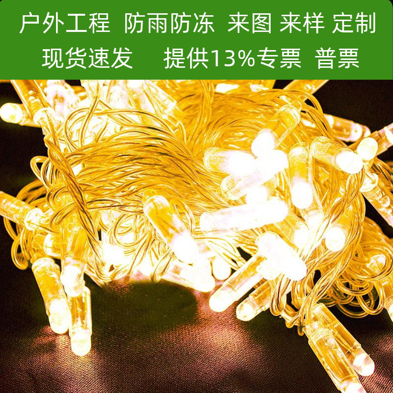 LED超亮高防水加粗加大闪灯串灯满天星灌胶装饰街道绕树亮化灯串