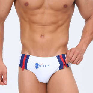 沙滩温泉度假泡温泉 速干防尴尬男士 UXH泳裤 男三角游泳衣拉链时尚
