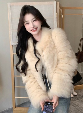 陈六六CHENLIULIU【柔雾美神】秋冬气质毛球车条狐狸毛皮草外套