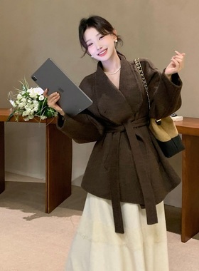 陈六六CHENLIULIU【显贵天赋】高品质双面羊毛质感大衣外套