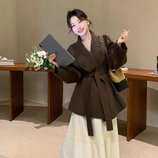 陈六六CHENLIULIU 高品质双面羊毛质感大衣外套 显贵天赋